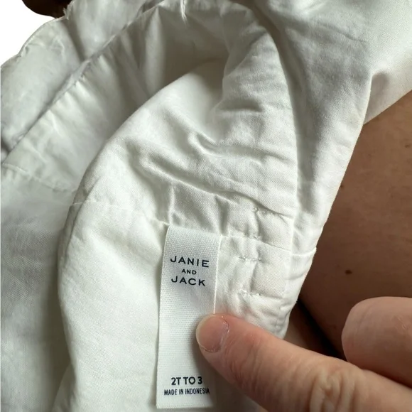 Janie and Jack Scalloped White Sun Hat - Picture 5 of 5